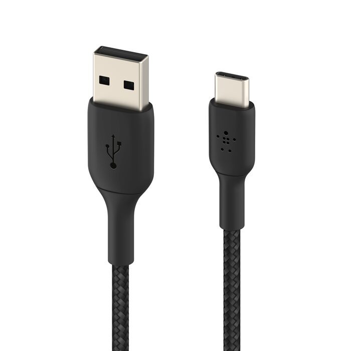 Alternative view of Belkin - BOOST↑CHARGE™ Braided USB-C to USB-A 充電傳輸線 2米 黑色 (CAB002BT2MBK)