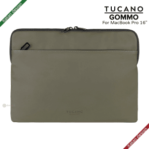 TUCANO - Gommo 再生塑料電腦袋 15-16英寸筆記型電腦袖套  / 防震保護套 / 電腦手提袋|意大利設計 - 綠色|意大利設計