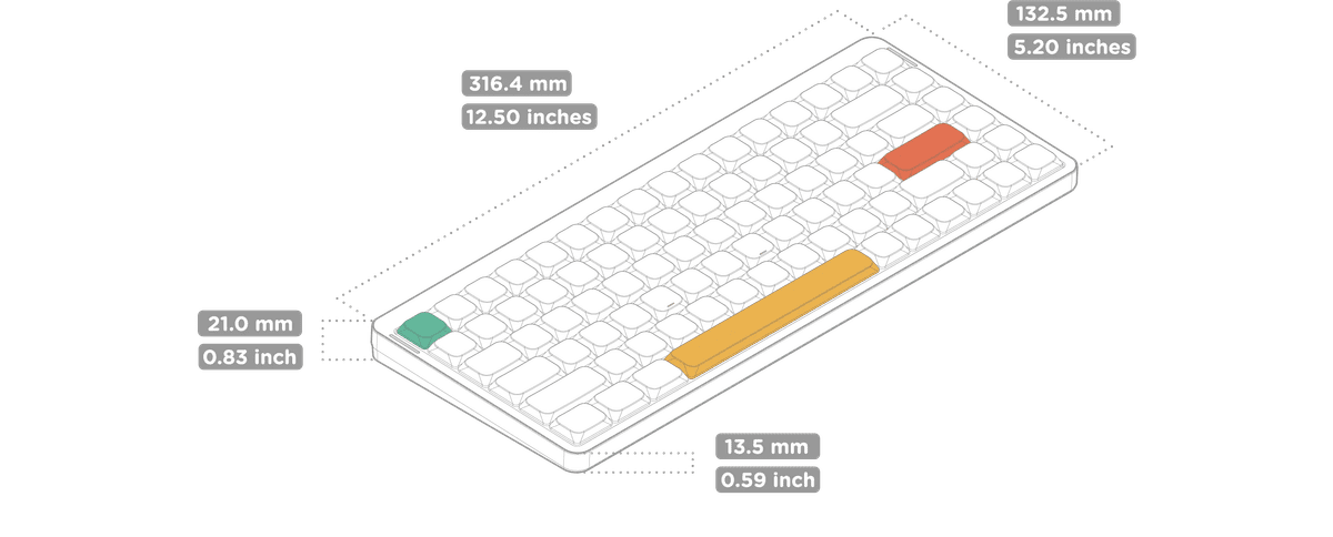 NuPhy - Air75v2 無線 藍牙 機械式鍵盤 離子白 - 棕軸 2.0(觸感,55gf) - Image 6