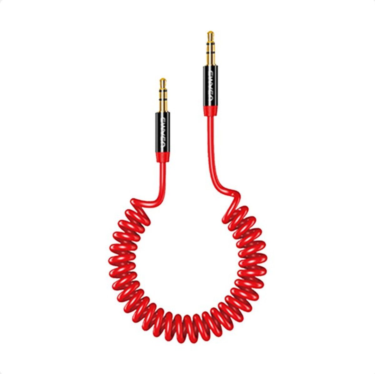 Alternative view of USAMS - US-SJ256 彈簧 立體聲音頻線 3.5mm 公頭 轉 3.5mm 公頭 1.2米 紅色