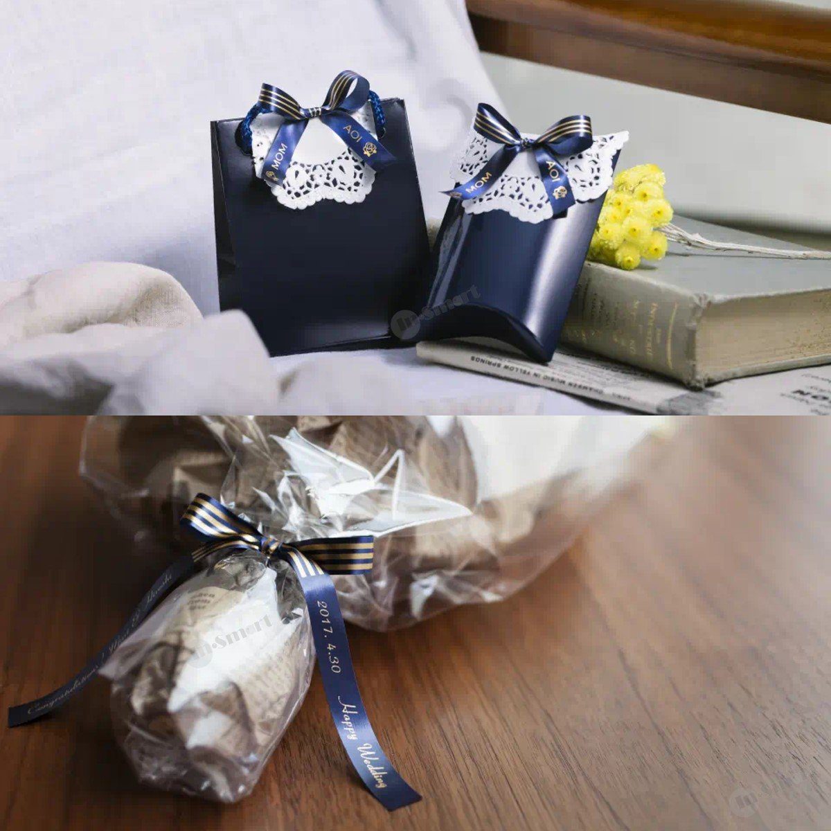 Alternative view of BROTHER - 絲質標籤帶 深藍絲帶金字 12mm TZe-RN34 包裝用 送禮用 原裝行貨