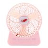 Gongtian - GT532S《可換雙電池版》特大芭蕉扇  4段風速 USB風扇 TYPE-C充電 粉紅色