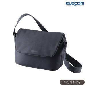 ELECOM - Normas 休閒多功能相機袋｜單反相機單肩包｜相機快取設計｜側背包｜帆布包 DGB-S031 黑色
