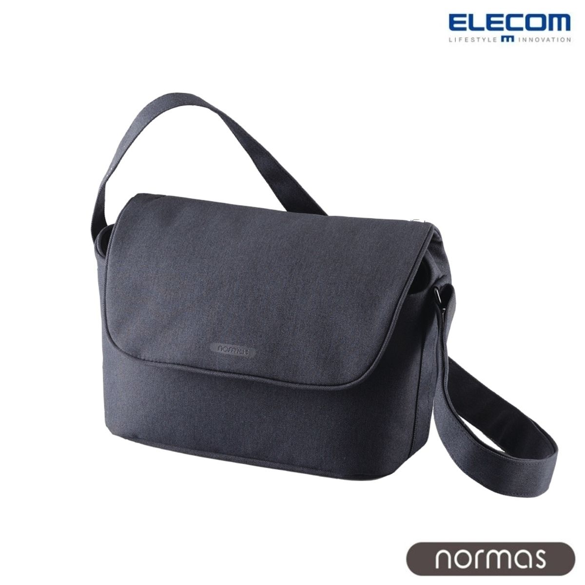 ELECOM - Normas 休閒多功能相機袋|單反相機單肩包|相機快取設計|側背包|帆布包 DGB-S031 黑色