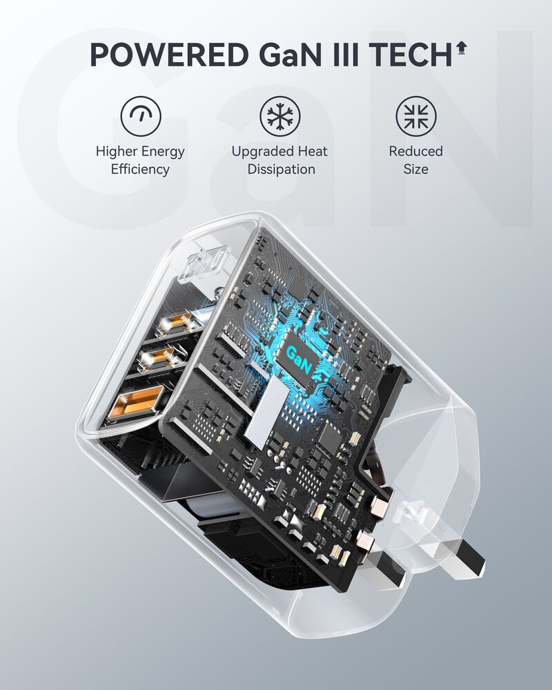 VOLTME - Revo 65 - PD65W (USB-C x2+USB-A) 三端口快速充電器(英規)- 白色 - Image 6