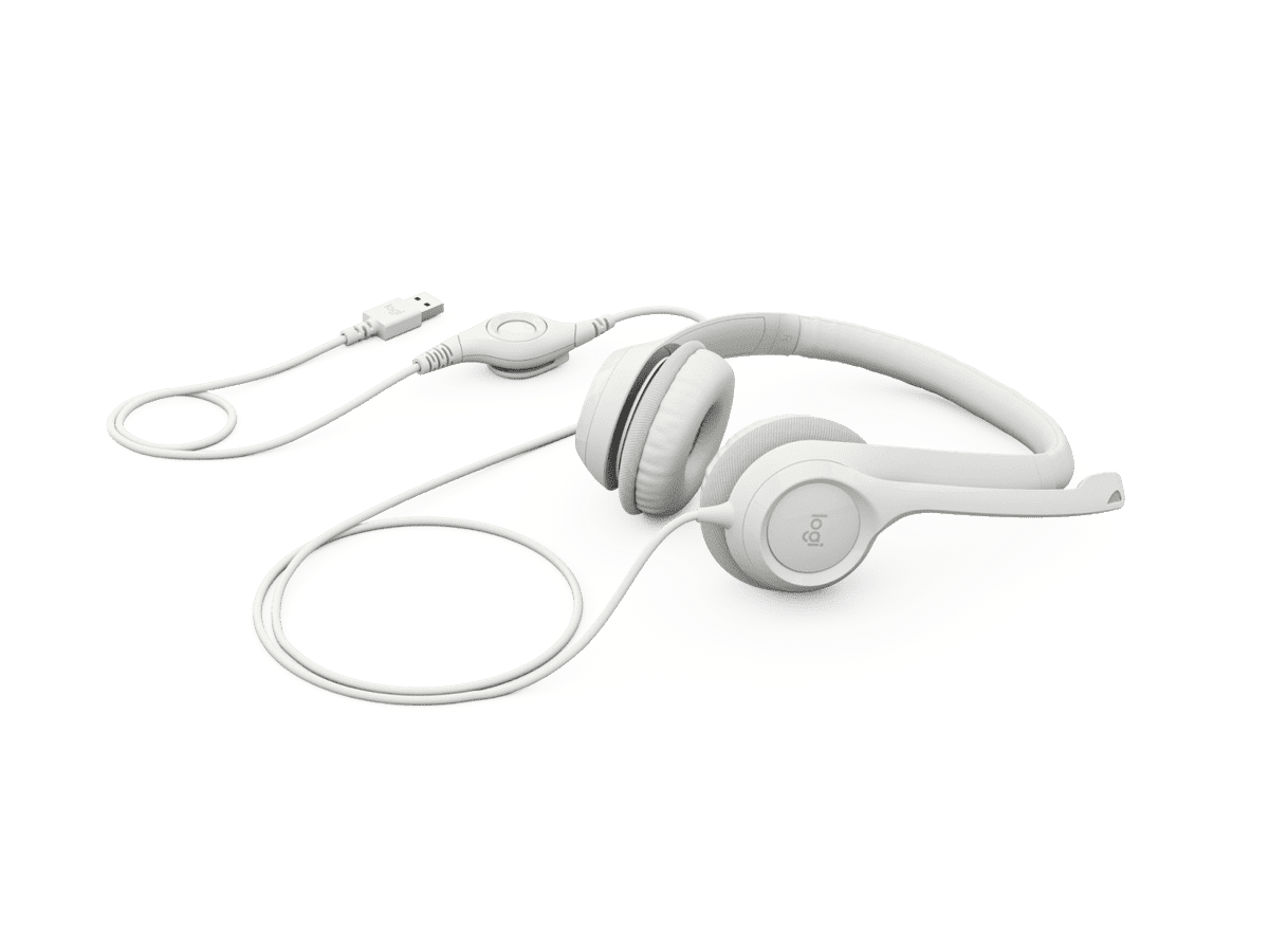 Alternative view of Logitech - H390 USB 電腦耳機麥克風 - 珍珠白｜具有增強的數位音訊以及線控裝置