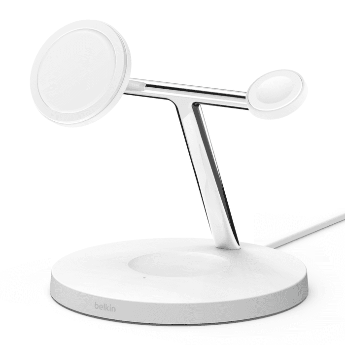 Belkin - BOOST↑CHARGE™ PRO MagSafe 15W 3 合 1 無線充電器|Apple Watch 快速充電|白色 (WIZ017myBK) - Image 3