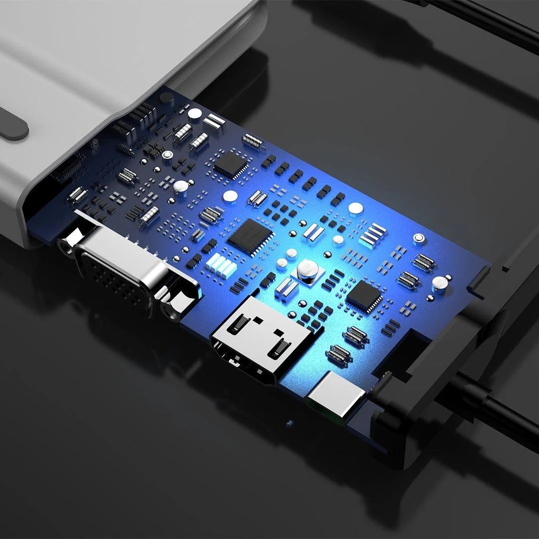 Vinnic - 14-in-1 USB-C Duo Display 雙影像輸出 擴充集線基座|PD100W|RJ45 1000M LAN|HDMI VGA|SD&TF|USB Hub|手提電腦支架 - Image 4