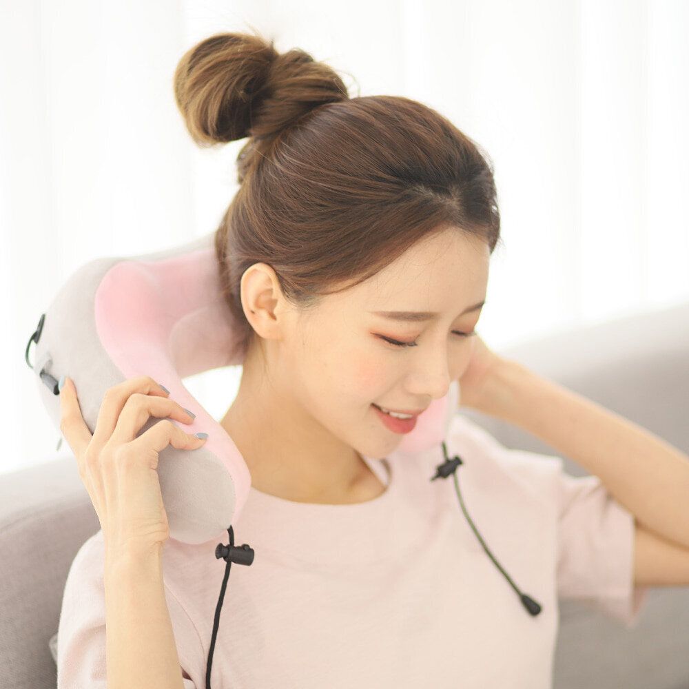 Mediness - 多功能U型 肩頸椎 無線按摩枕 - 粉紅色 - Image 3