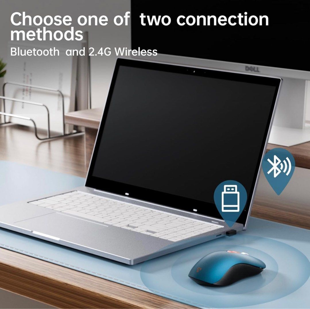 In-Smart - iTing V8 ChatGPT AI MOUSE 無線智能藍牙滑鼠|一鍵直入ChatGPT智能寫作平台|2.4GHz & Bluetooth 滑鼠 - Image 5