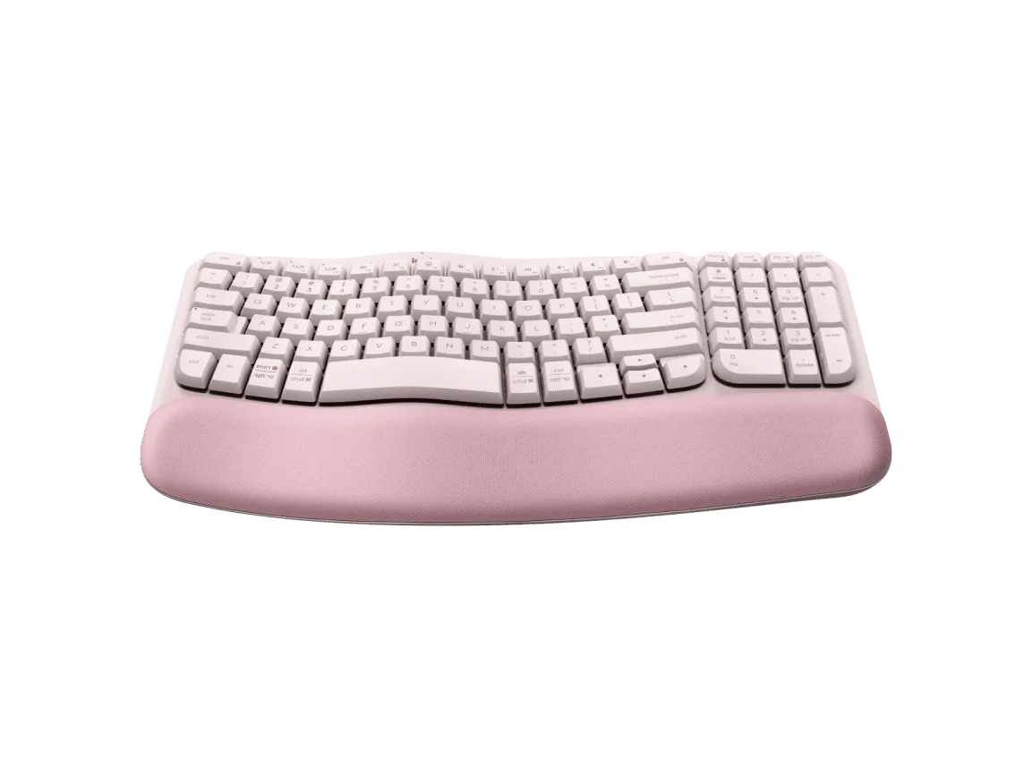 Logitech - WAVE KEYS 軟墊手託 無線 人體工學鍵盤 - 粉紅色 - Image 4