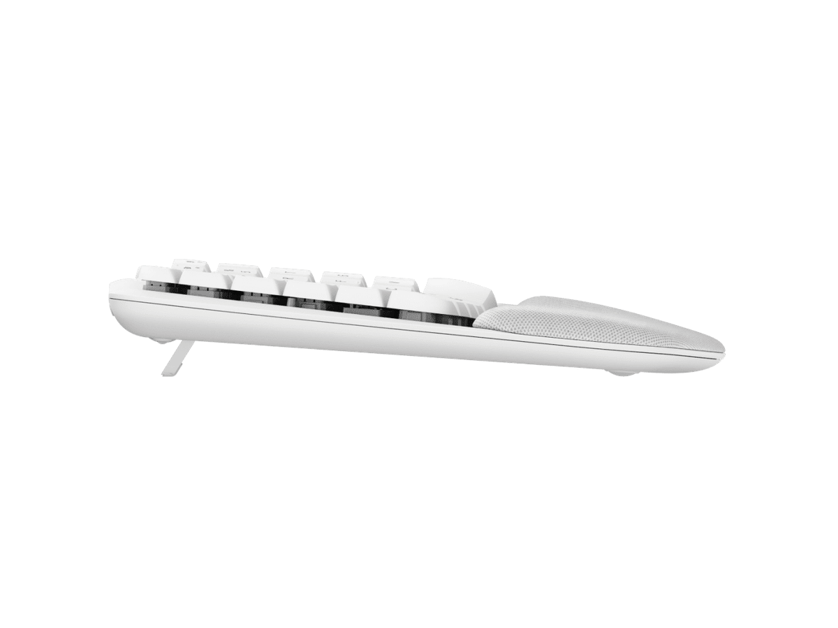 Logitech - WAVE KEYS 軟墊手託 無線 人體工學鍵盤 - 珍珠白 - Image 6