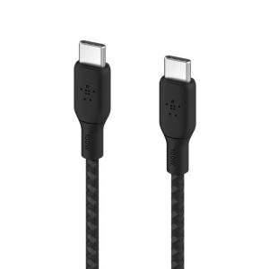 Belkin – BoostCharge USB-C 至 USB-C 100W 雙編織尼龍充電連接線 2米 黑色 (CAB014BT2MBK)
