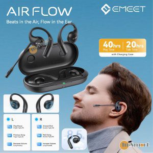 EMEET – Airflow 雙向極致降噪耳機|可拆式麥克風|ENC降噪|黑色