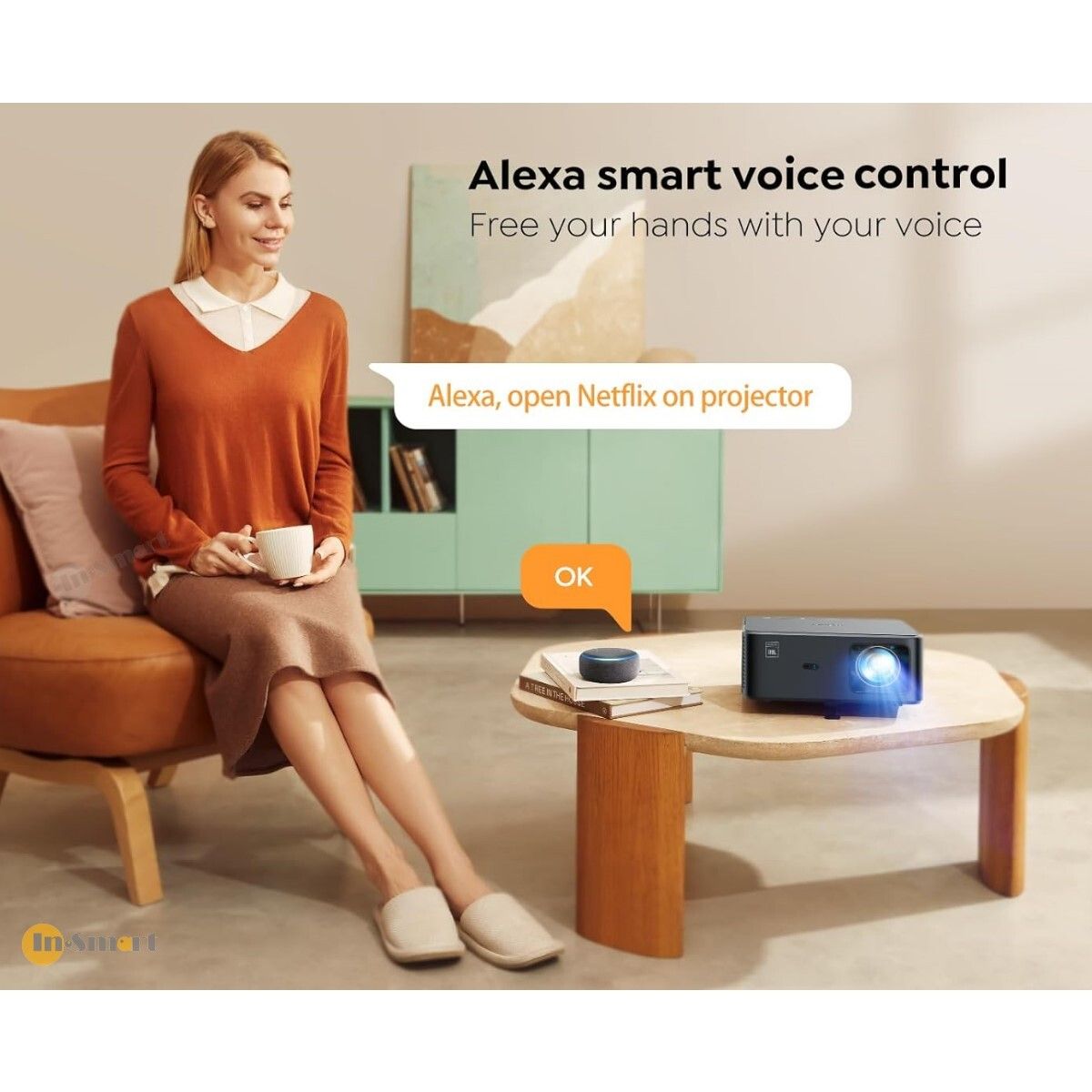 Yaber – K2S 影院級4K旗艦投影機 JBL 認証 10W 立體聲揚聲器 杜比音訊支援 800 ANSI 流明 Android TV - Image 4