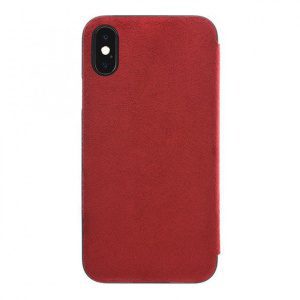 POWER SUPPORT – 超細纖維仿麂皮人造革ultrasuede® Flip Case For iPhone X 紅色