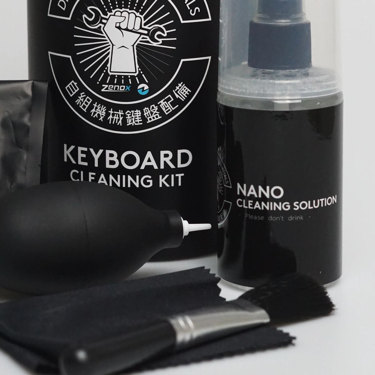 Alternative view of Zenox – 專業 6合1 鍵盤/鏡頭/手提電腦清潔套裝 / 鍵盤清潔掃 相機清潔 電腦清潔刷 手機清潔 超細纖維清潔布 吹塵器