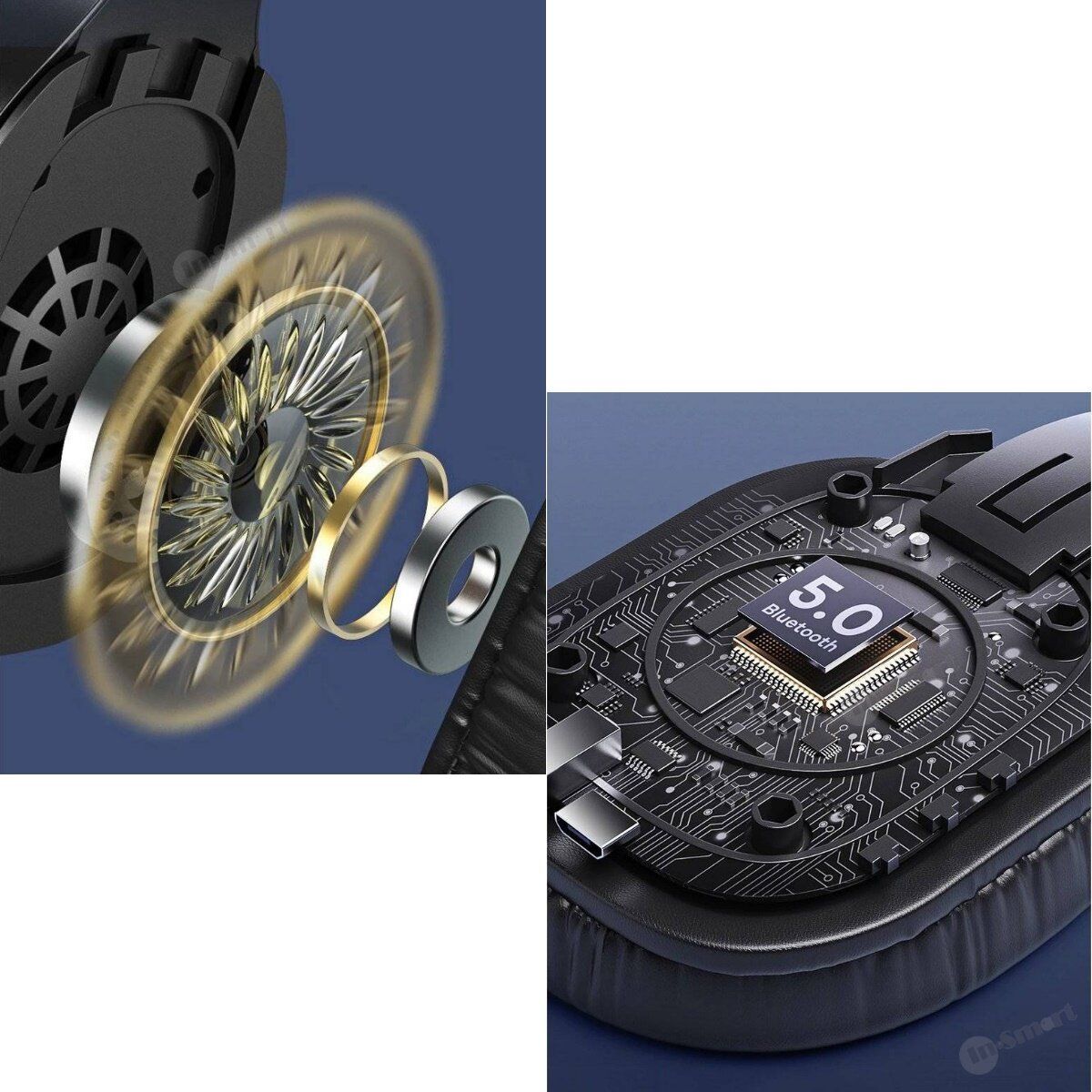 Alternative view of REMAX – RB-750HB 電競無線耳機 多功能無線藍牙耳機 無線頭戴式耳機 連 3.5mm音頻線  黑色