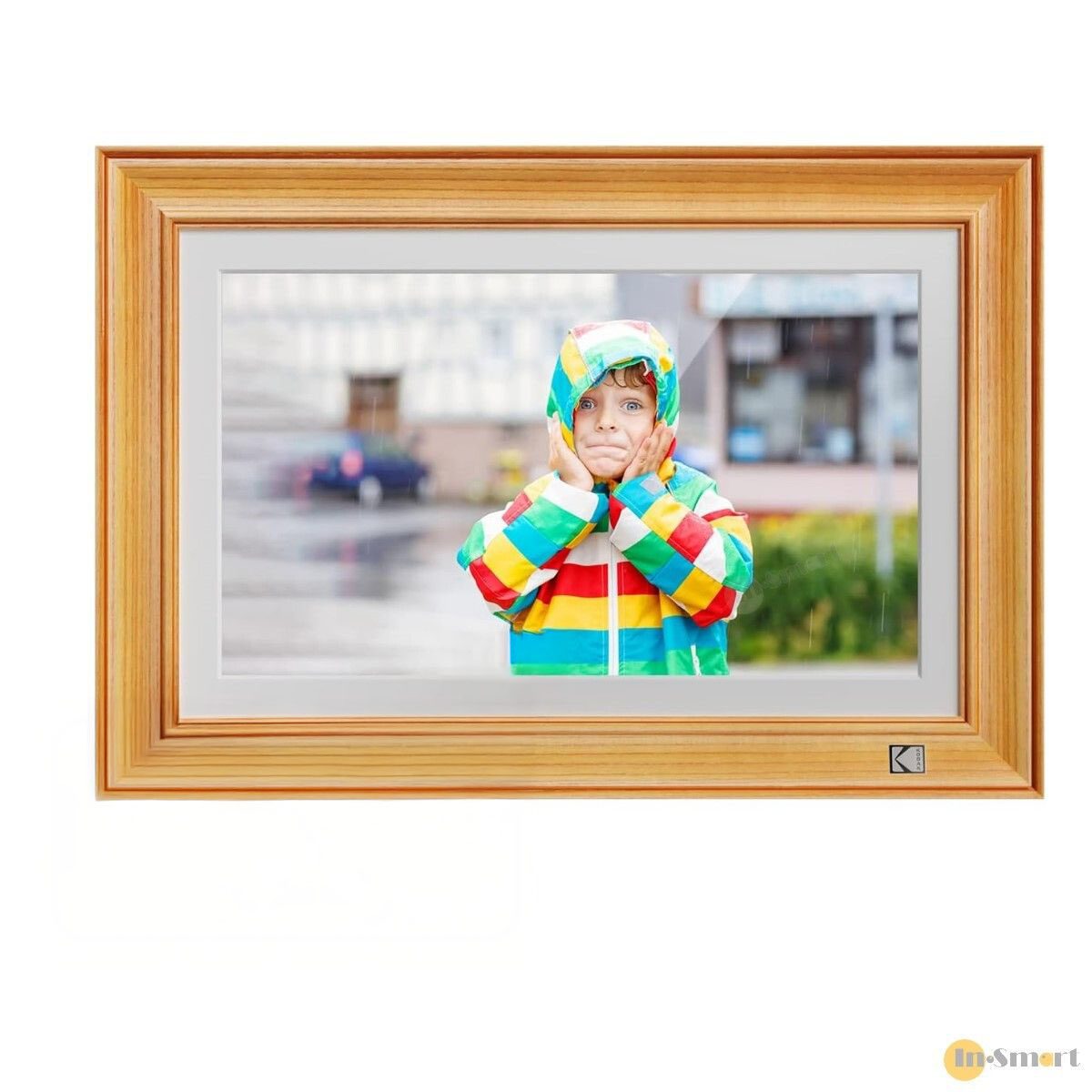 Alternative view of 柯達 – 14.1寸 輕觸式經典木框 Wi-Fi 傳輸數碼相架相框 RCF-141; 32GB內置儲存; SD/MMC卡; 播放相片; 短片; 音樂