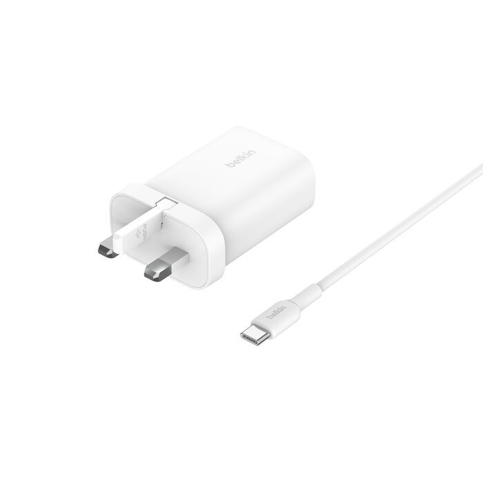 Belkin – BoostCharge Qi2 3合1 可折疊磁吸充電板 15W - 白色 WIZ029myWH - Image 3