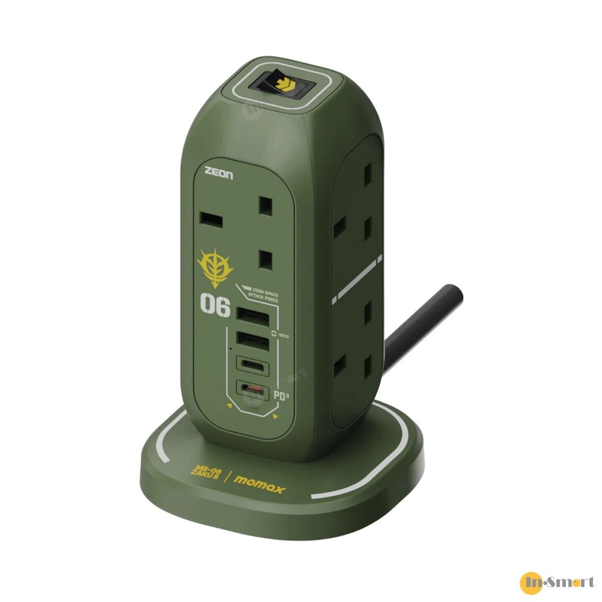 Alternative view of MOMAX – OnePlug PD20W 2xUSB-C + 2xUSB-A 7位拖板 高達 Gundam 渣古2.0 限量版