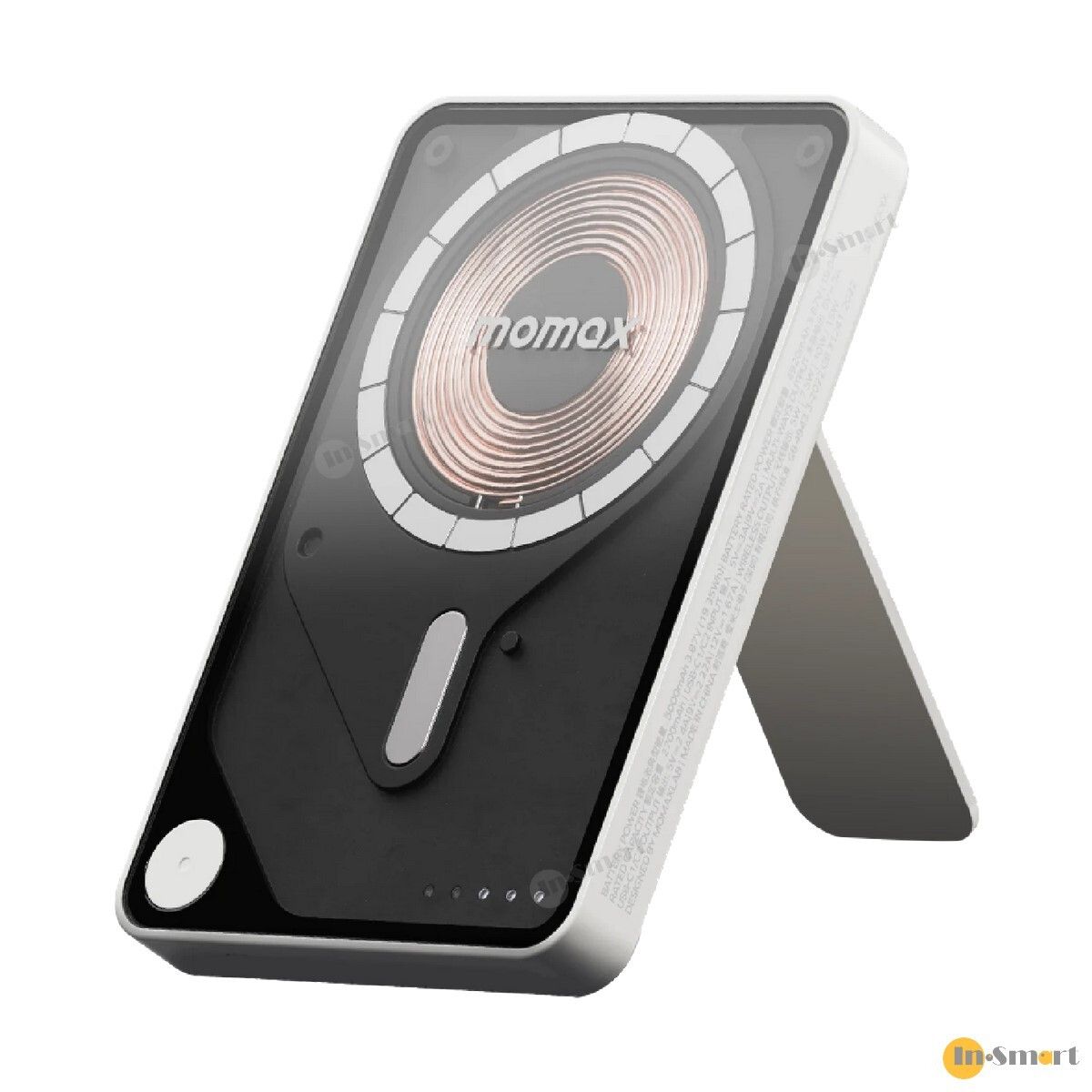 Alternative view of MOMAX – 1-Power X Pro 超強磁吸無線移動電源快速充電寶 5000mAh 白色 | 內置 USB-C 線 20W PD | 鋅合金支架