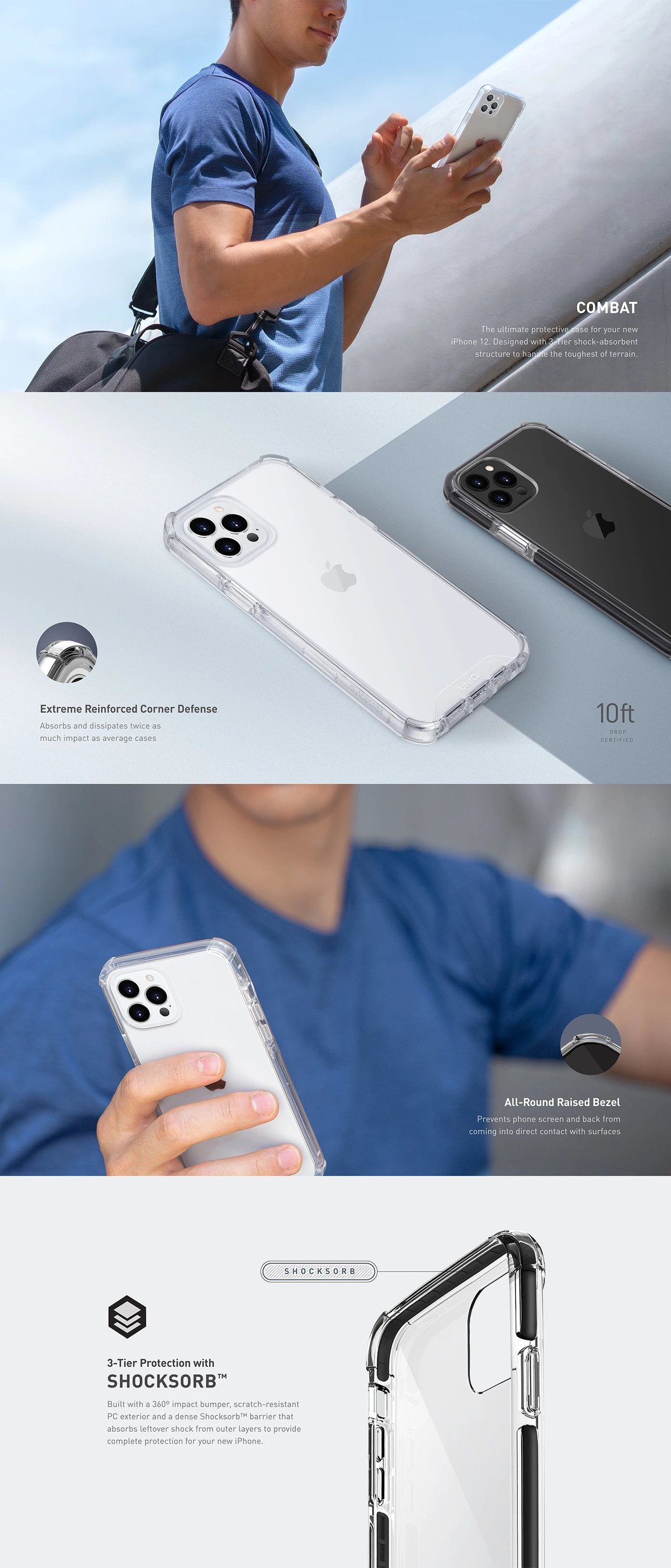 UNIQ  COMBAT 系列 iPhone 12 mini 54吋適用 透明