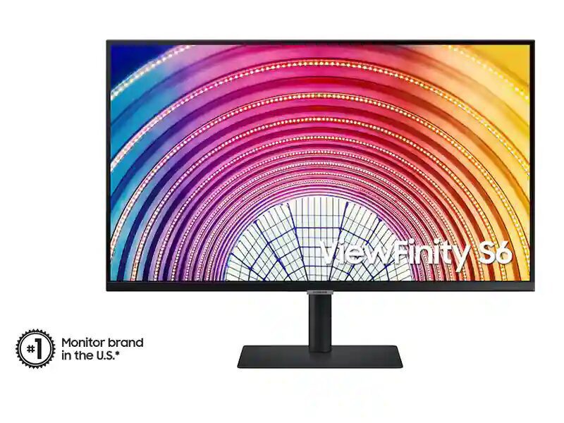 Samsung – 24" S60UA 極窄邊 QHD LED A600系列 AMD FreeSync 專業顯示屏|支援充電 USB-C PD 65W|升降人工學支架|可直立多角度旋轉|LS24A600UCCXXK - Image 2