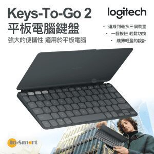 Logitech – Keys-To-Go 2 平板電腦鍵盤 - 石墨灰 - 英文