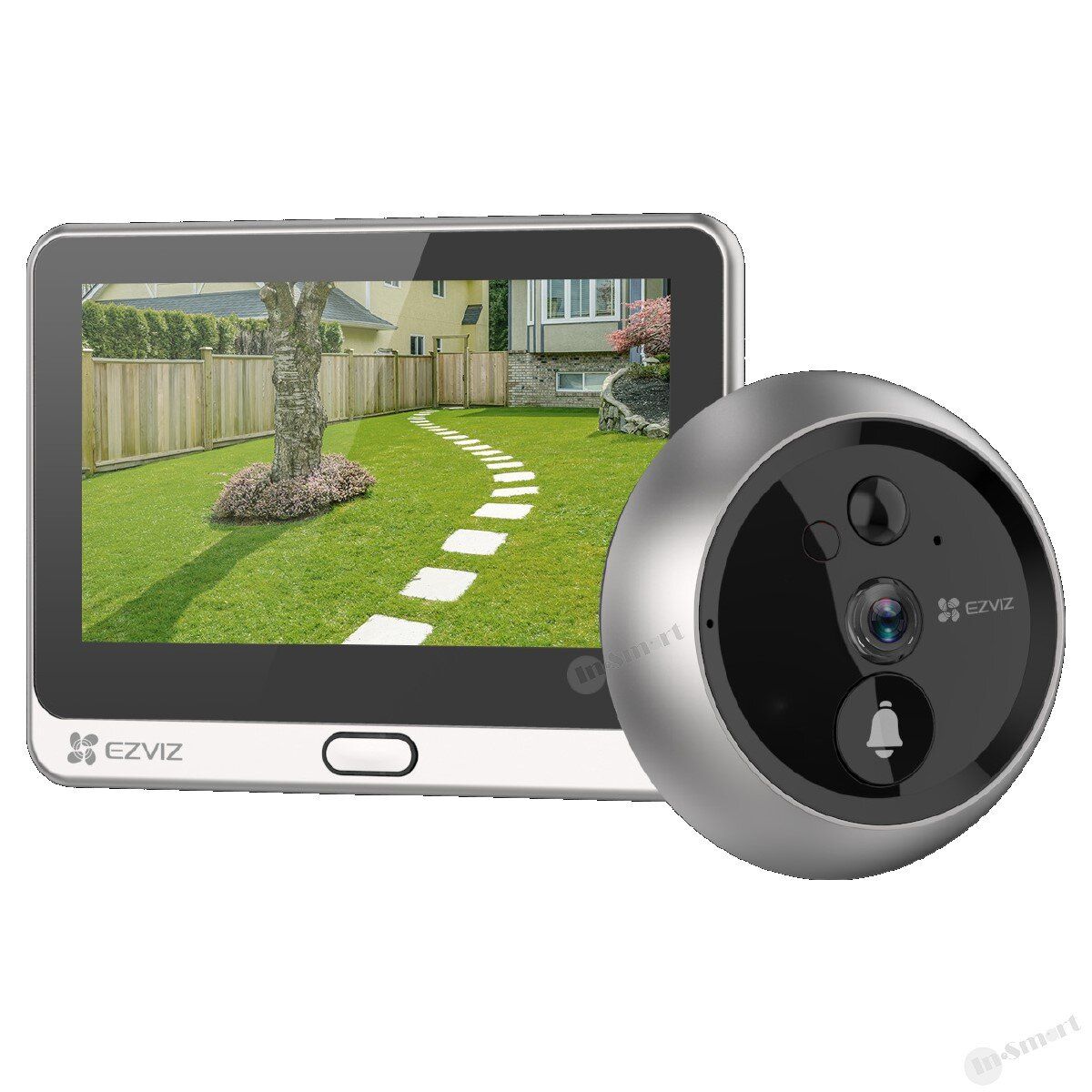 Alternative view of Ezviz – DP2C《送32GB卡》真無線智能電子貓眼監控防盜攝像頭連門聆 (無需拉線) 1080P 155° 超廣角 4.3" 彩色屏幕