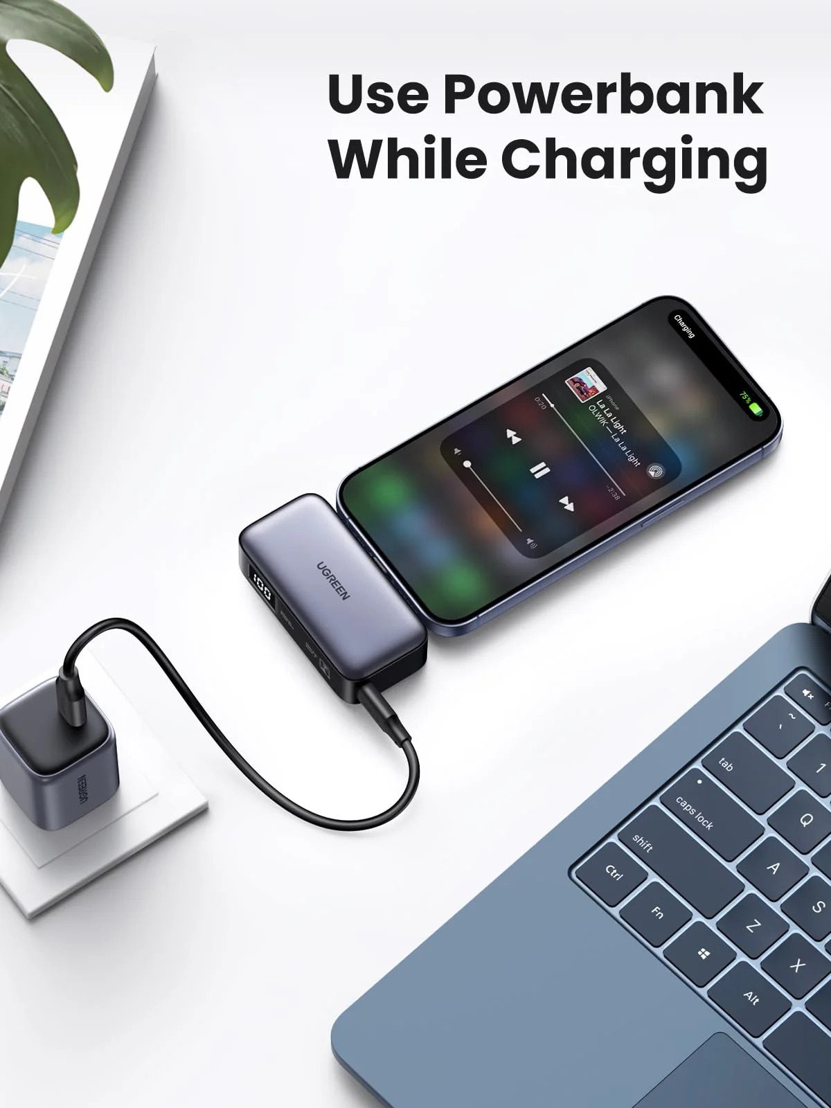 UGREEN 迷你行動電源 5000mAh 22.5W 雙口充電器 - Image 3