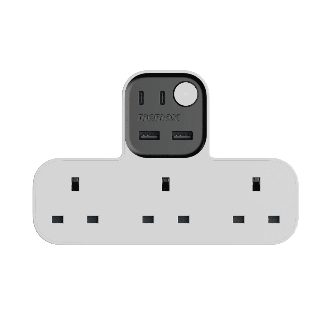 MOMAX – 1-Charge Work Flow USB + 3口T型插座 - US19UKW - Image 2