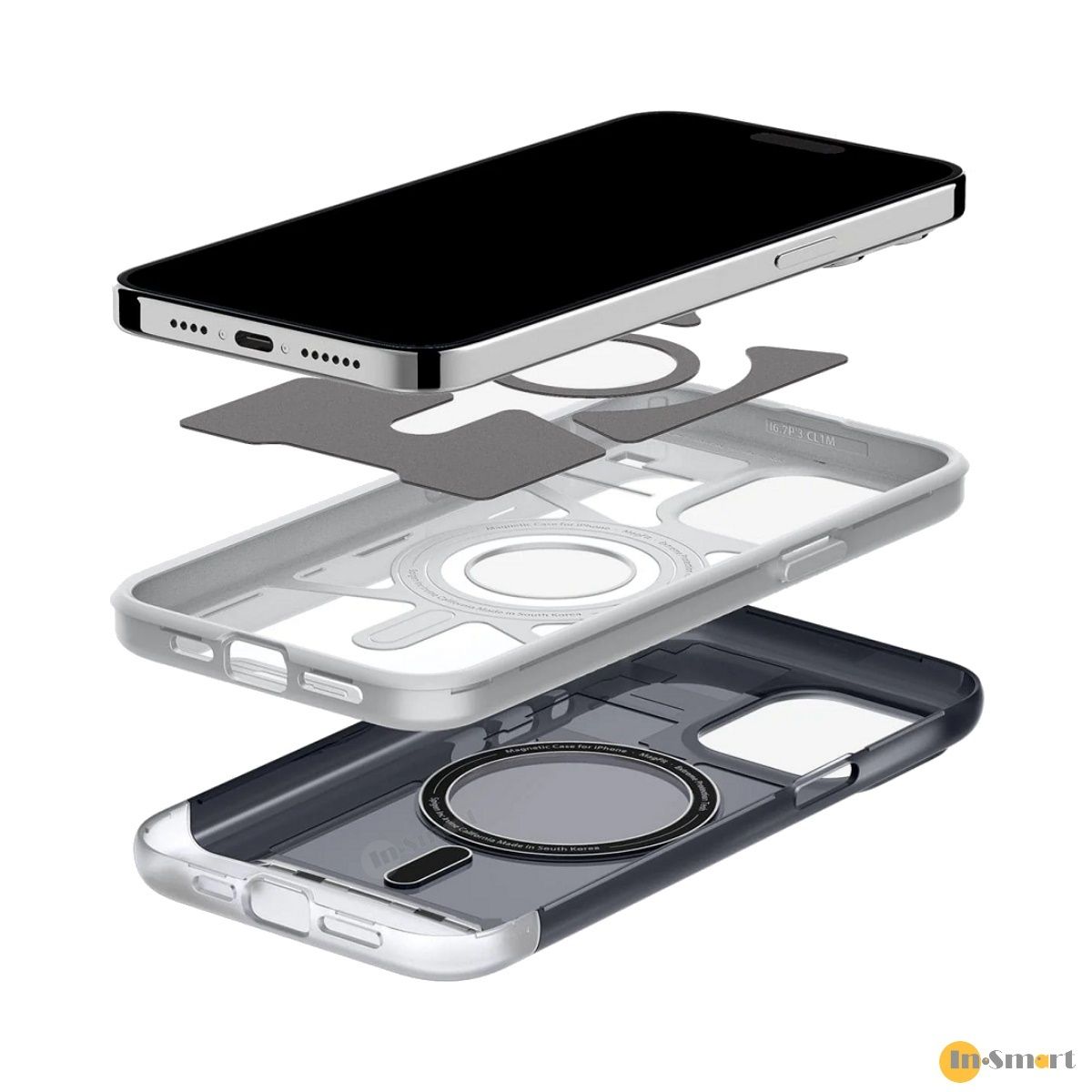 Spigen – Classic C1 Magfit iMac G3 紀念磁吸手機殼 iPhone 15 Pro (6.1吋) 軍規防摔 (石墨灰) - Image 4