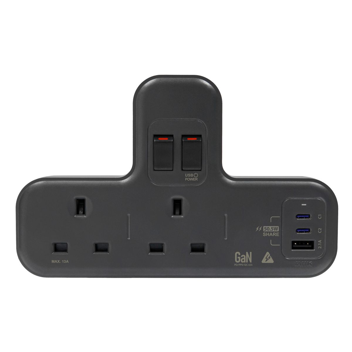 M2K – GaN 50.5W T蘇 (PD快充版) - 石墨灰色 - Image 3