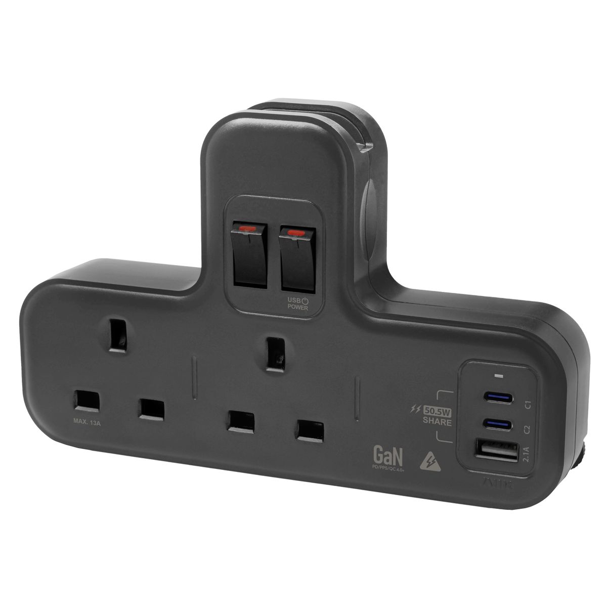 Alternative view of M2K – GaN 50.5W T蘇 (PD快充版) - 石墨灰色