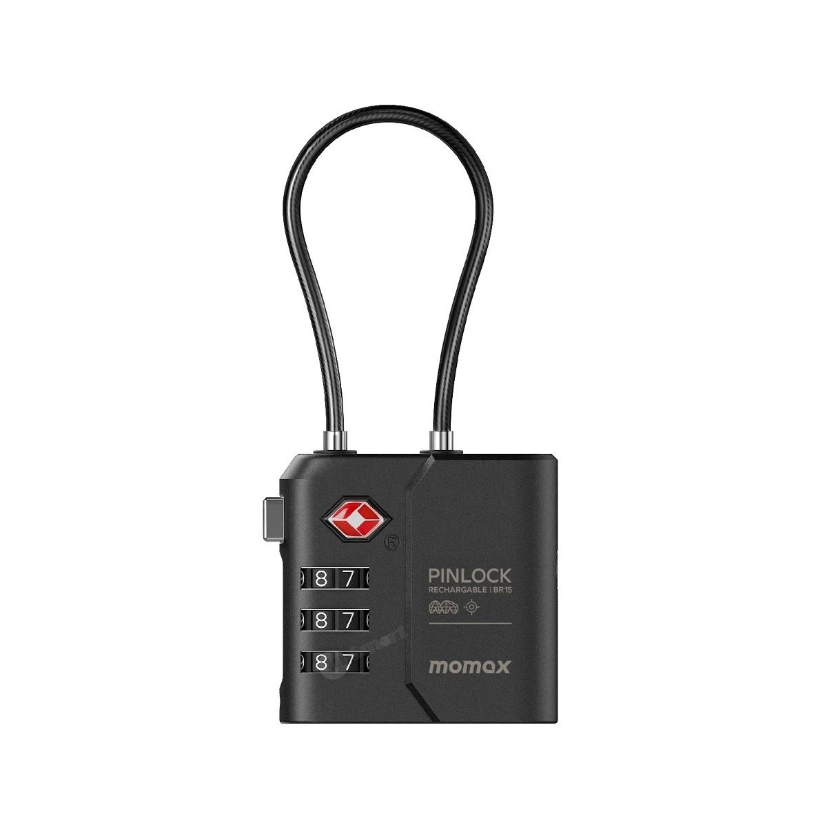 Alternative view of MOMAX – PinLock TSA 旅行行李鎖頭 Find My 全球定位器 精準定位 海關鎖 密碼鎖