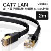 UGREEN 綠聯 – CAT7 扁平 LAN 網路線 2米
