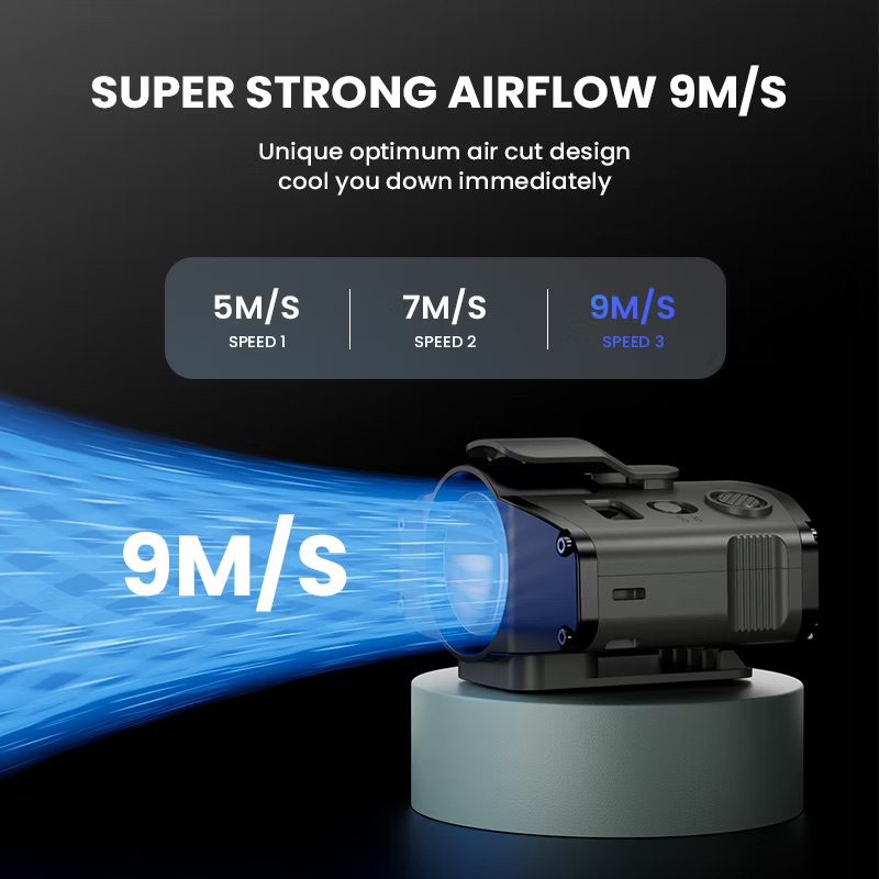 Lemoistar FB4 特大容量強風掛腰風扇 8000mah - 軍綠色 - Image 6