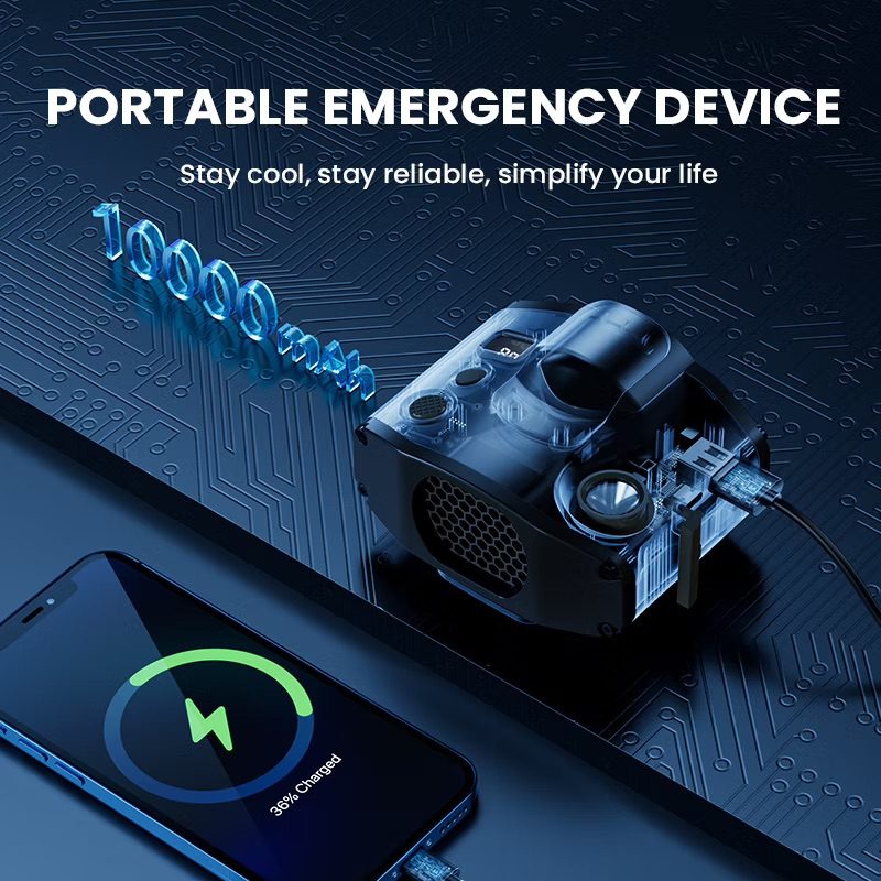 Lemoistar FB4 特大容量強風掛腰風扇 8000mah - 軍綠色 - Image 5