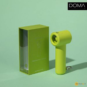 DOMA – Mini Tornado 高速手持戶外迷你便攜小風扇; 內置 2000mAh 電池; 4段風力; 19000 rpm 超強風力; 輕巧細小; 帶有登山掛鉤 (綠色)