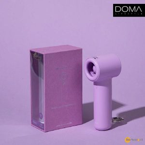DOMA – Mini Tornado 高速手持戶外迷你便攜小風扇; 內置 2000mAh 電池; 4段風力; 19000 rpm 超強風力; 輕巧細小; 帶有登山掛鉤 (紫色)