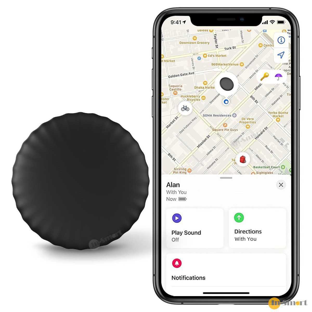 Mangotek – StarTag Find my 全球定位器 防丟器 實時追踪物品 精準定位 APPLE FIND MY 認證 AirTag 大小