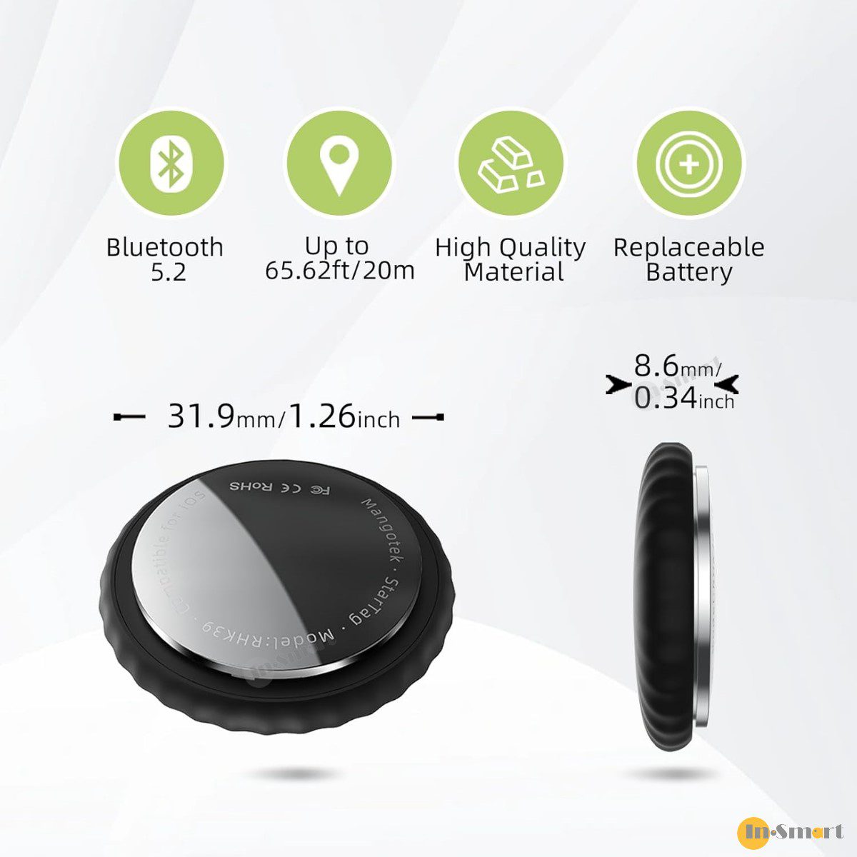 Mangotek – StarTag Find my 全球定位器 防丟器 實時追踪物品 精準定位 APPLE FIND MY 認證 AirTag 大小 - Image 7