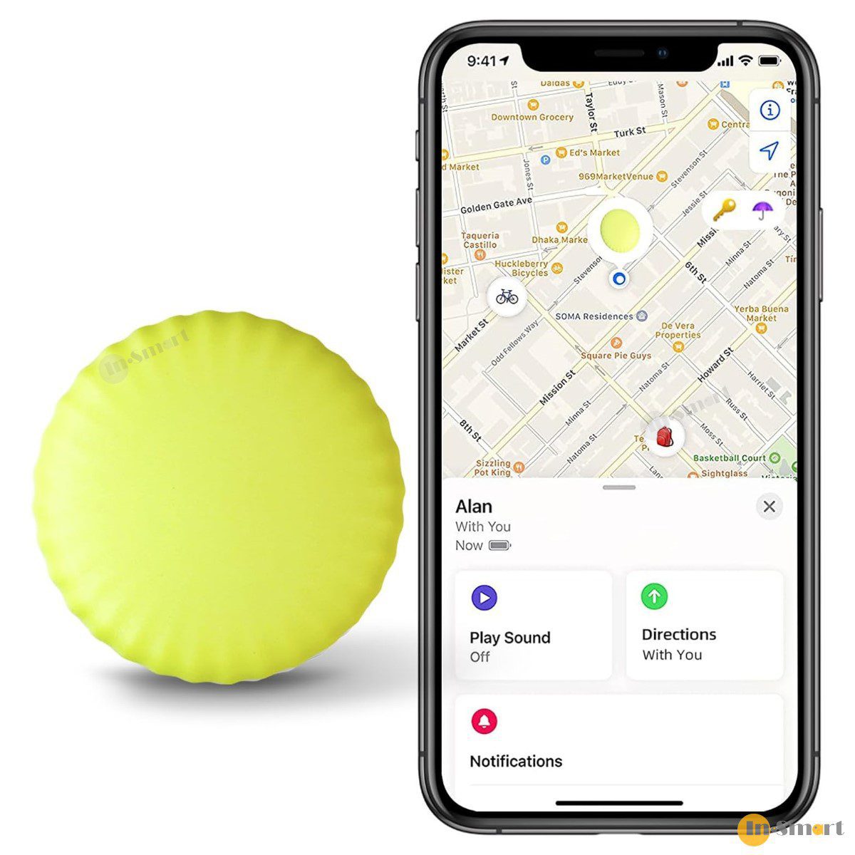 Mangotek – StarTag Find my 全球定位器 防丟器 實時追踪物品 精準定位 APPLE FIND MY 認證 AirTag 大小