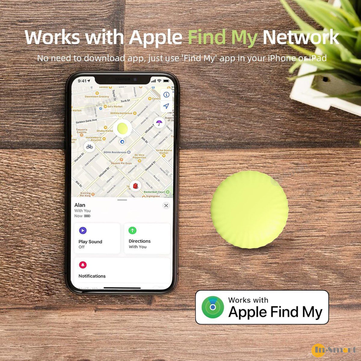 Alternative view of Mangotek – StarTag Find my 全球定位器 防丟器 實時追踪物品 精準定位 APPLE FIND MY 認證 AirTag 大小
