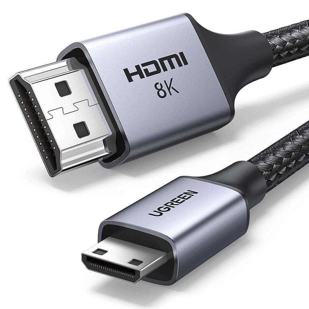 UGREEN - Mini HDMI 轉 HDMI 2.1 動態 HDR 8K 60Hz 電纜 1米 | HD163 / 15514