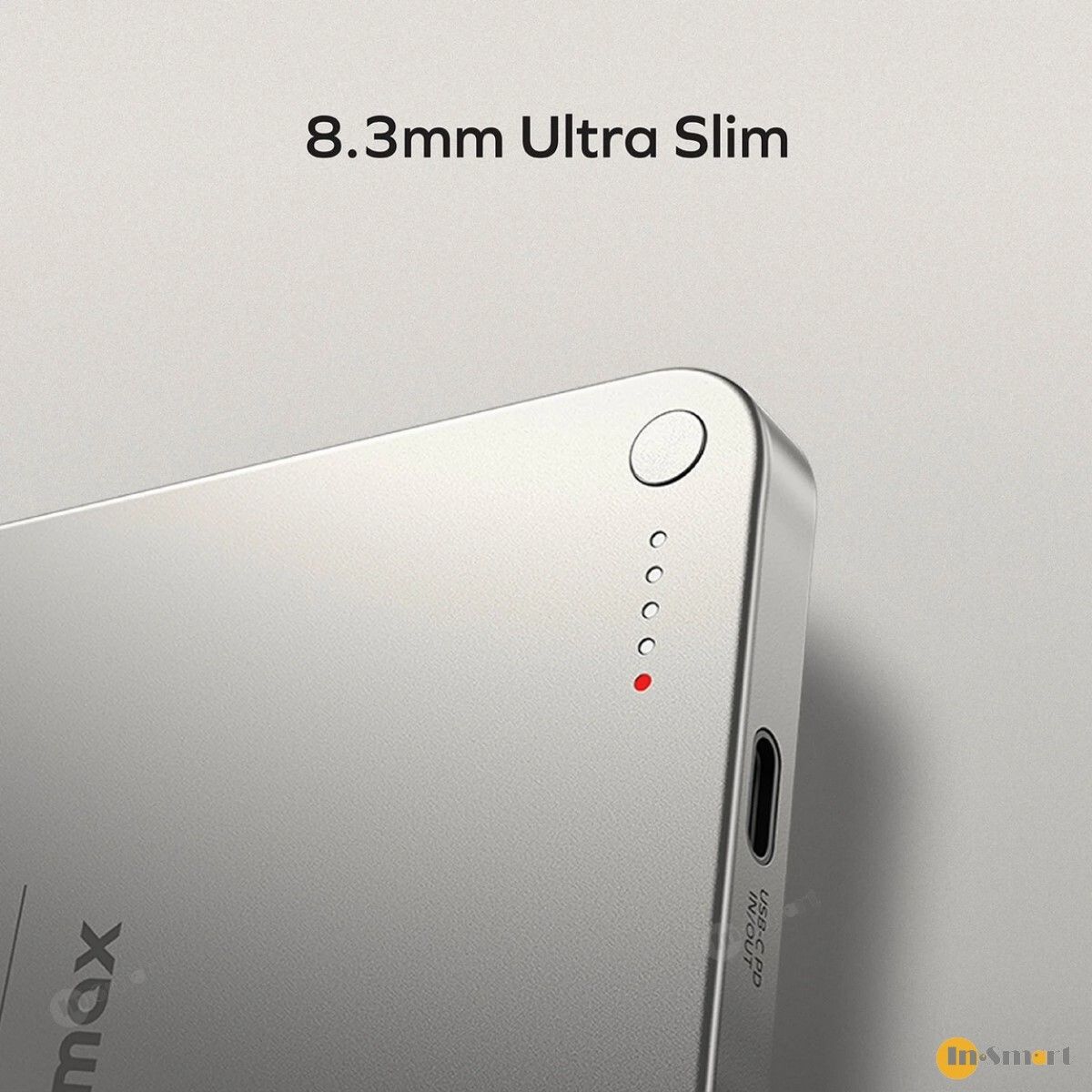 MOMAX - 鈦色 Q.Mag X 5000mAh 超薄磁吸流動電源 - 第二代 (3C CCC 認證) IP116AE - Image 4