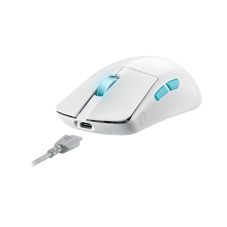 ASUS 華碩 ROG Harpe Ace Aim Lab Edition 超輕量無線電競滑鼠 (白色) - Image 4