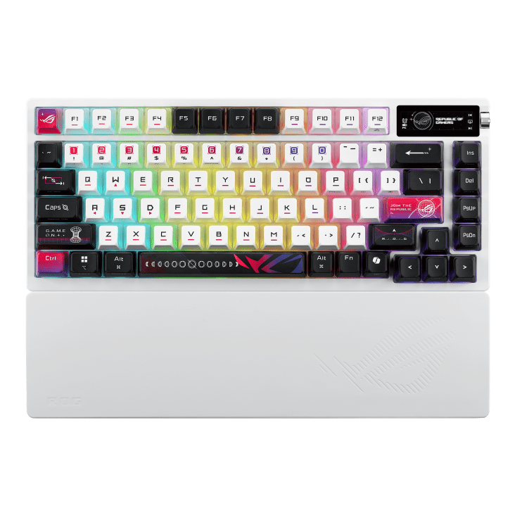 ASUS 華碩 ROG Azoth X 75% 客製化 V2 Snow軸電競鍵盤機械式鍵盤