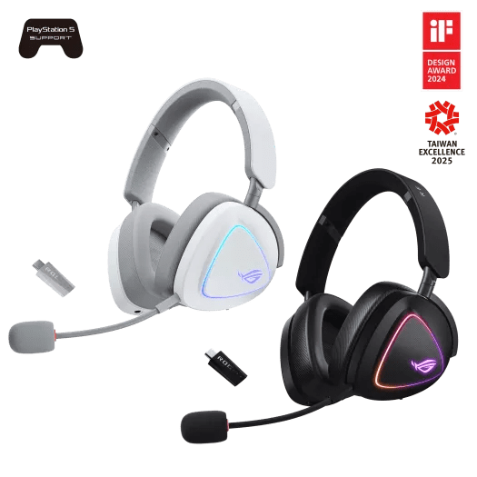 ASUS 華碩 ROG Delta II Wireless 頭戴式無線耳機 (三模連線)(白色)(PC/PS5)
